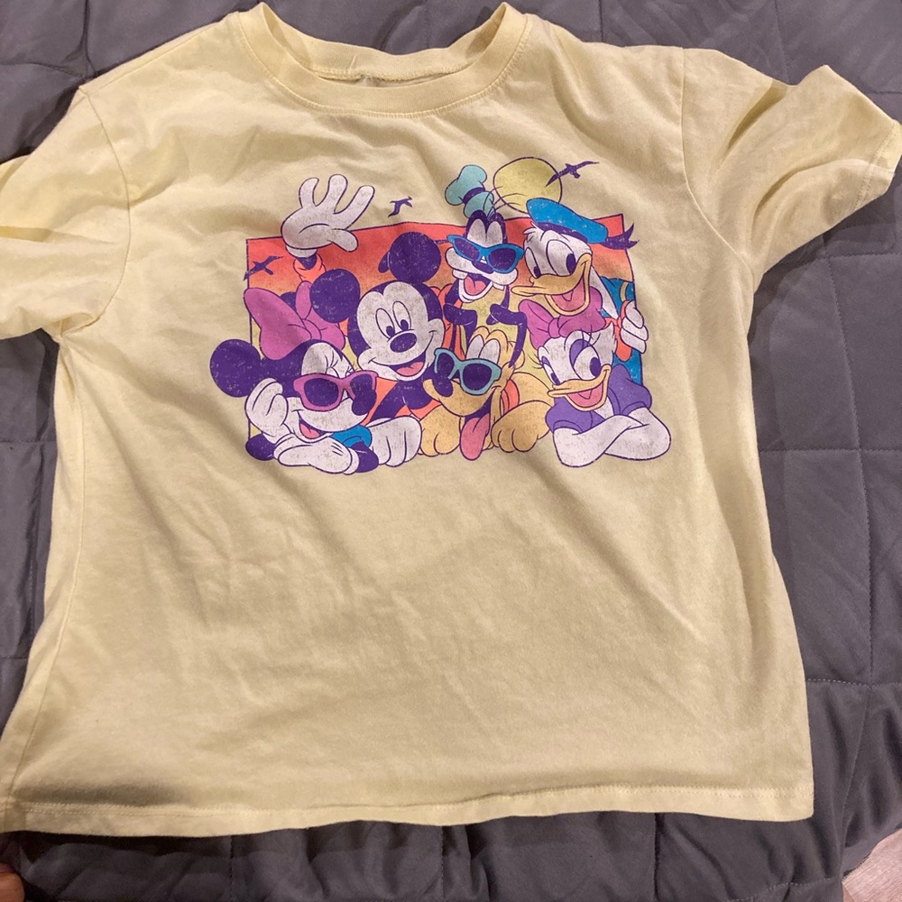 Yellow Disney Mickey and friends shirt
